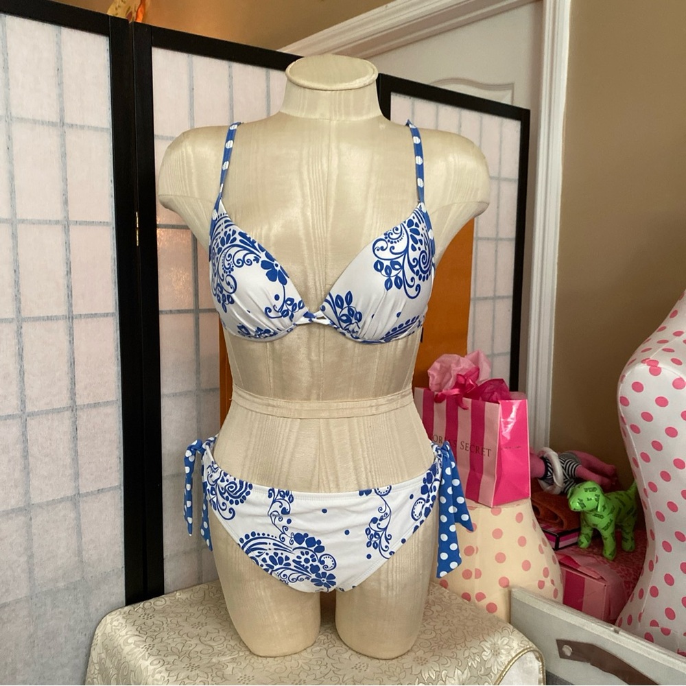 Athena RARE VTG 80s/90s Women Approximate M Bikini Bottoms & B Cup Bra Top